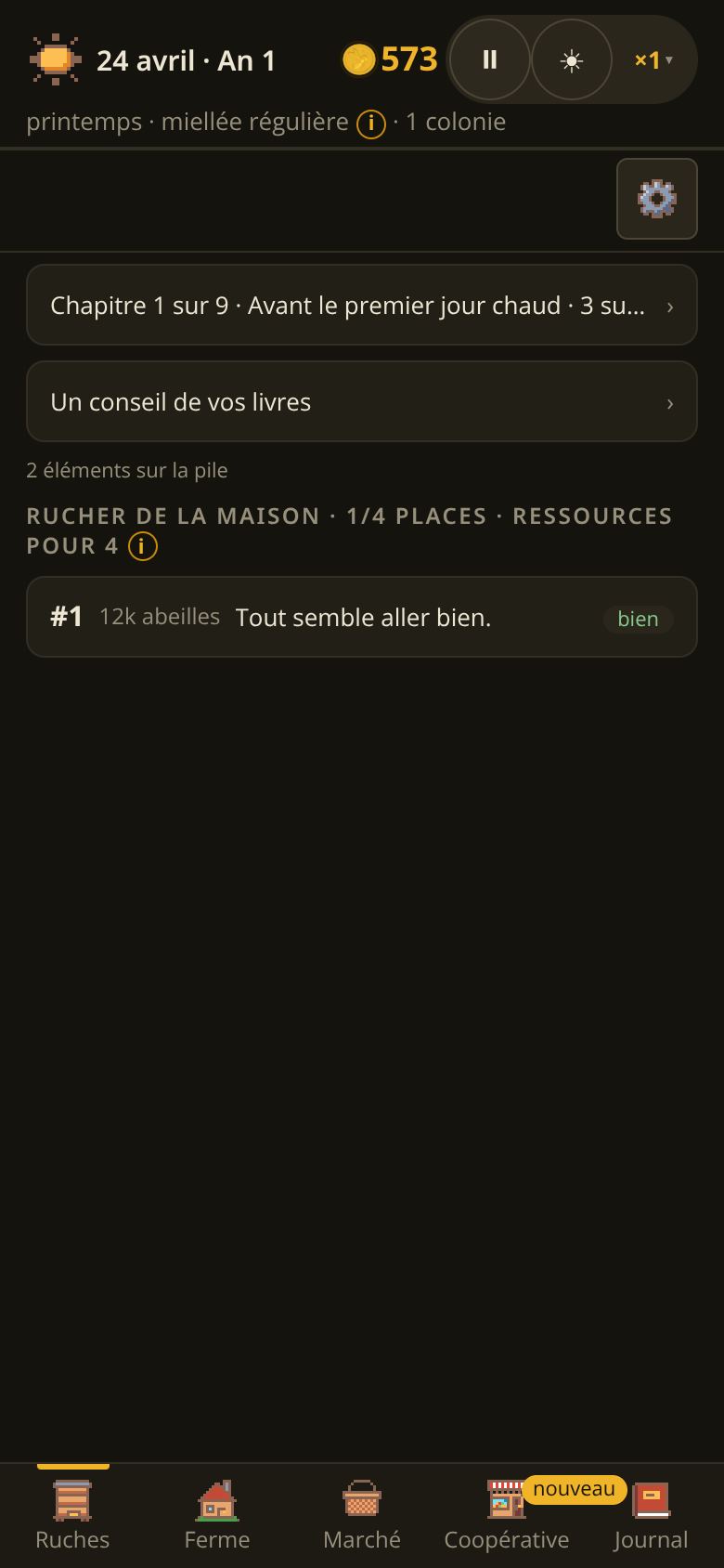 Votre première colonie, sur un téléphone