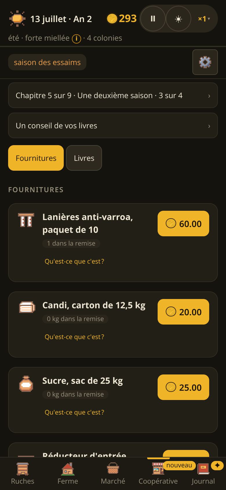 La coopérative, sur un téléphone