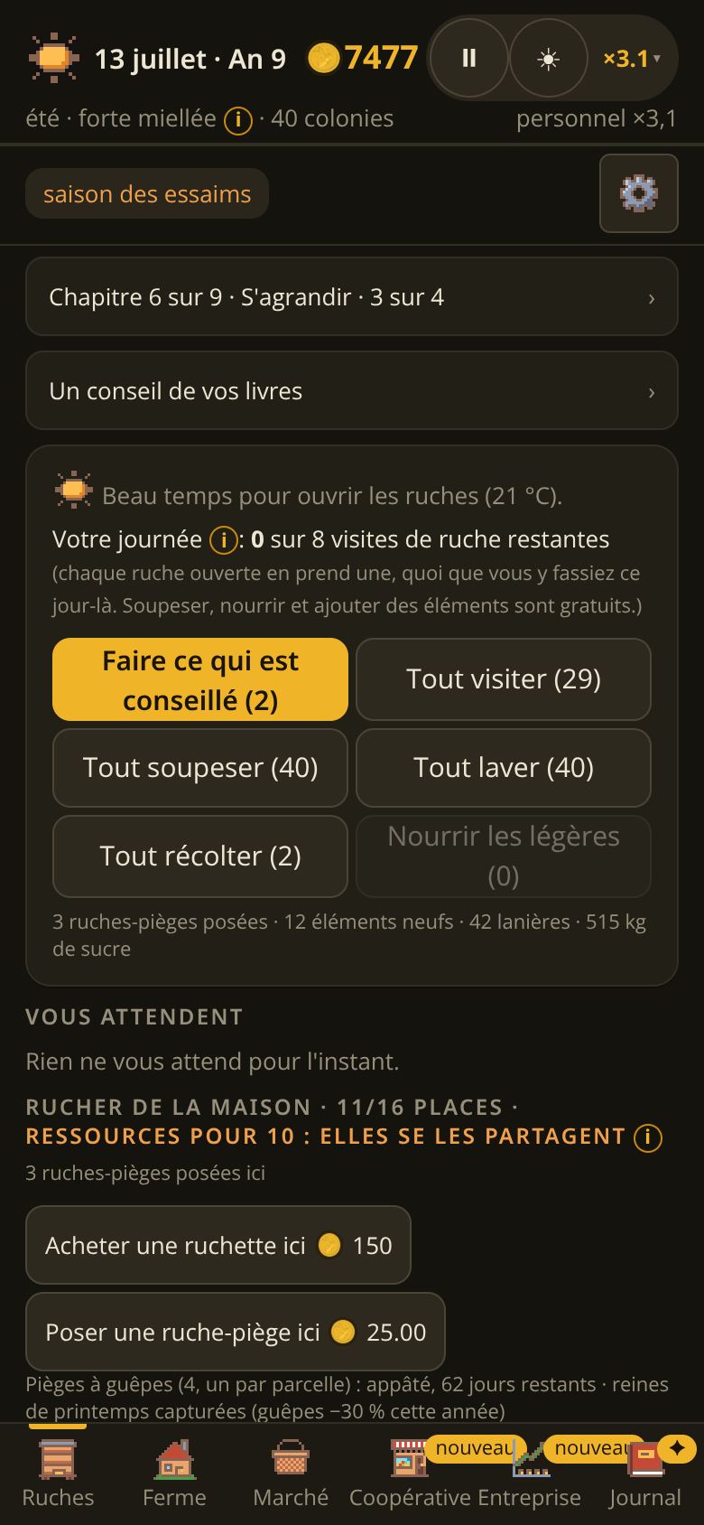 Quarante colonies d'un coup d'œil, sur un téléphone