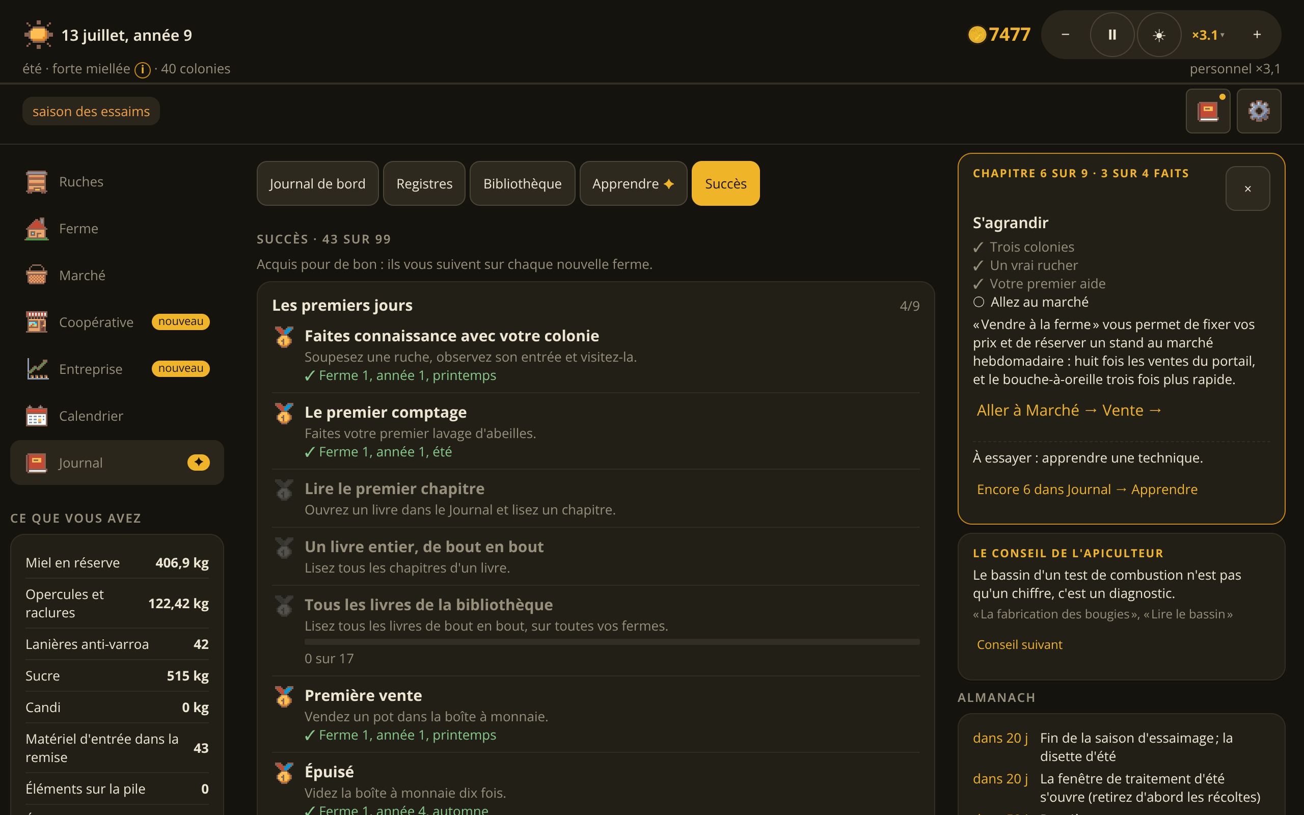 Succès, sur un ordinateur