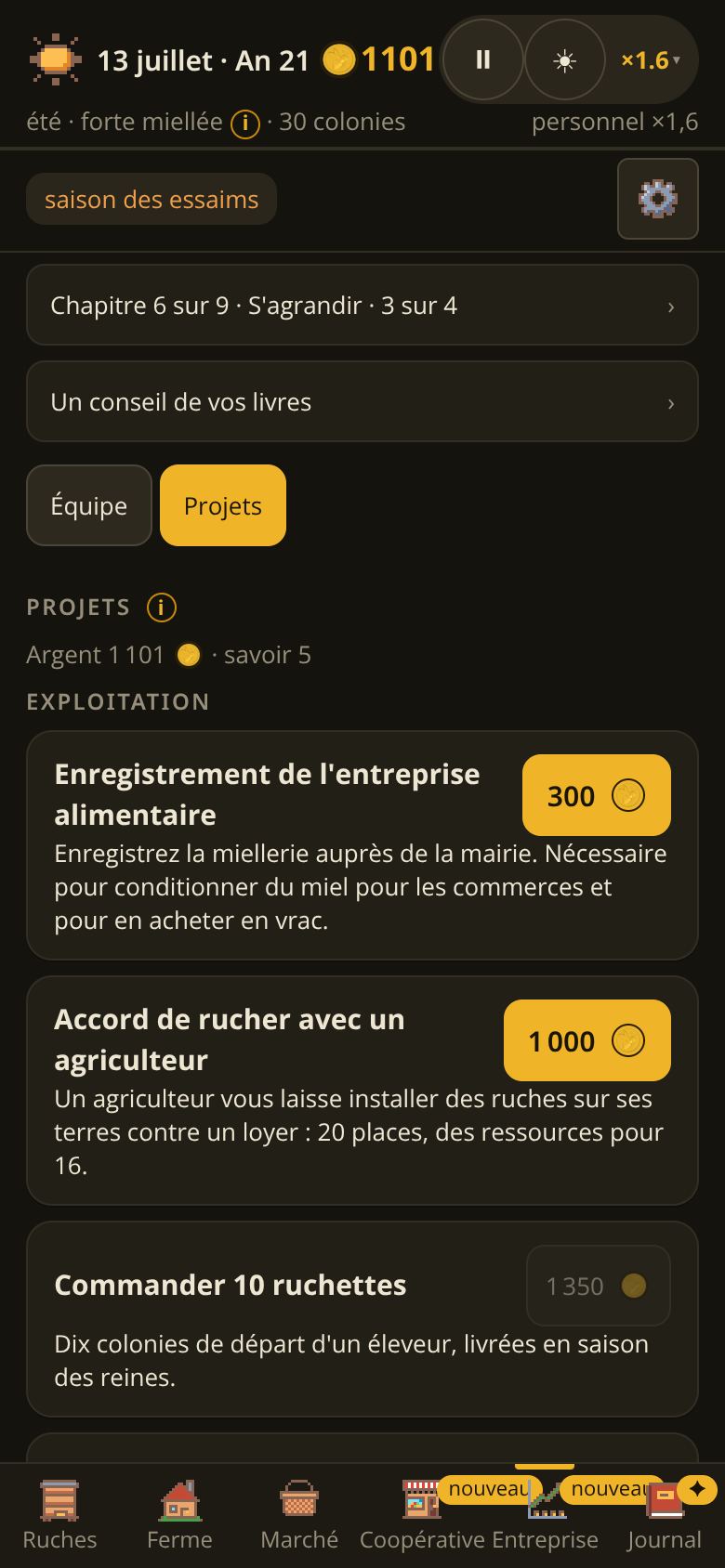 Ce que la ferme laisse derrière elle, sur un téléphone
